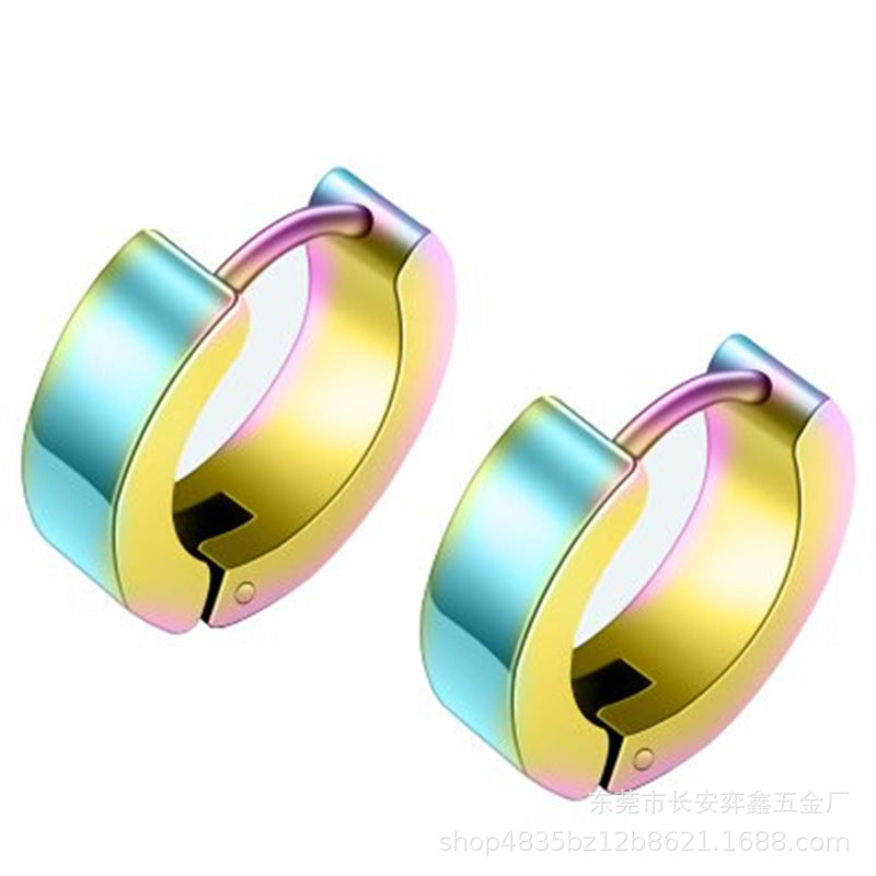 Pendientes al por mayor de acero inoxidable con punk de doble cara de doble cara