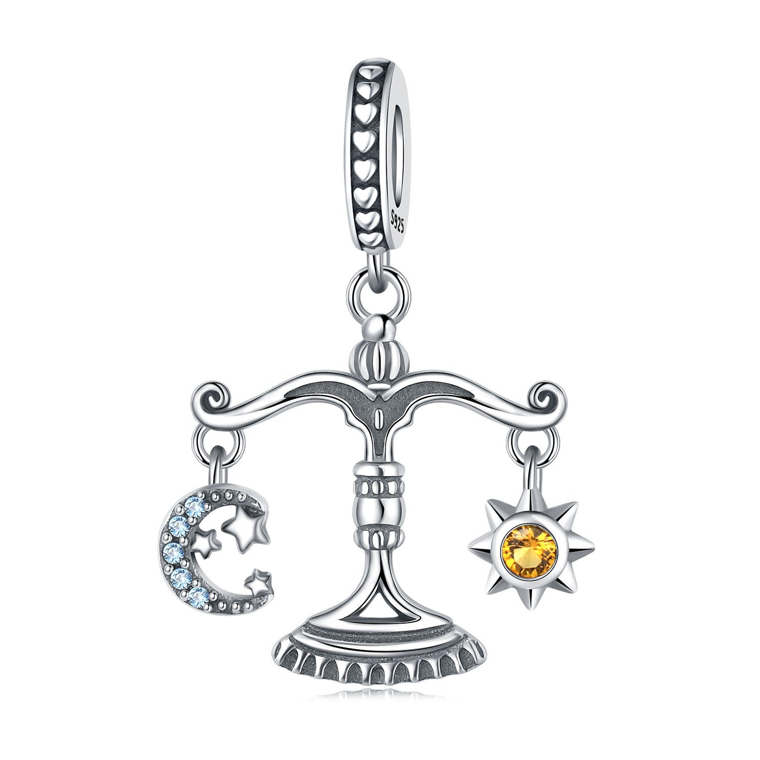 Wholesale Diverse Stars Moon Sun Pure Silver Charms