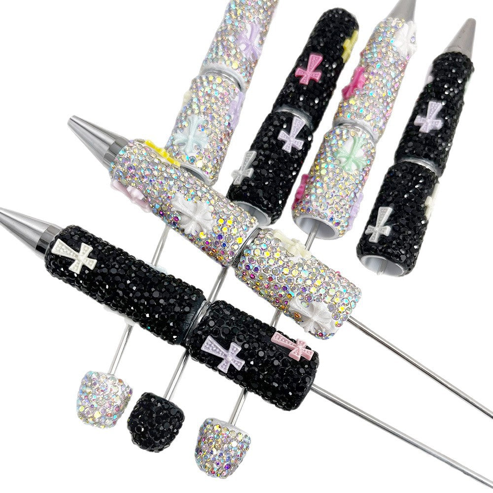 Wholesale Full Diamond Cross Soft Clay  Beadable Pens DIY Beadable