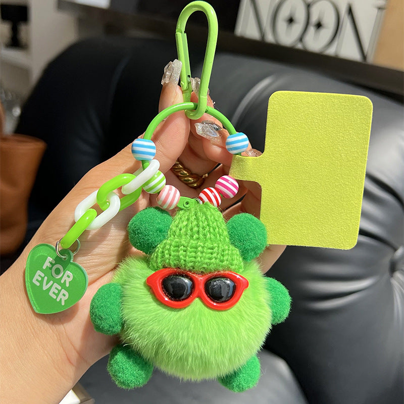 Wholesale Wholesale cute Rex rabbit fur briquettes bag pendants