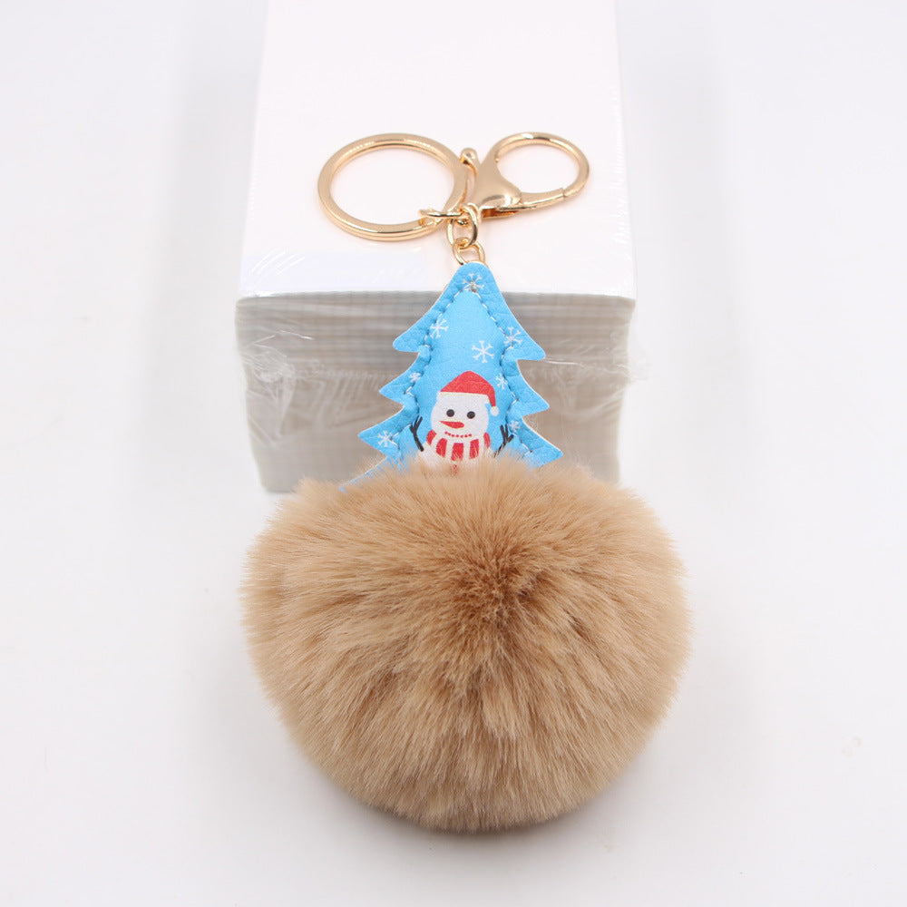 Wholesale Christmas Fur Ball Keychain