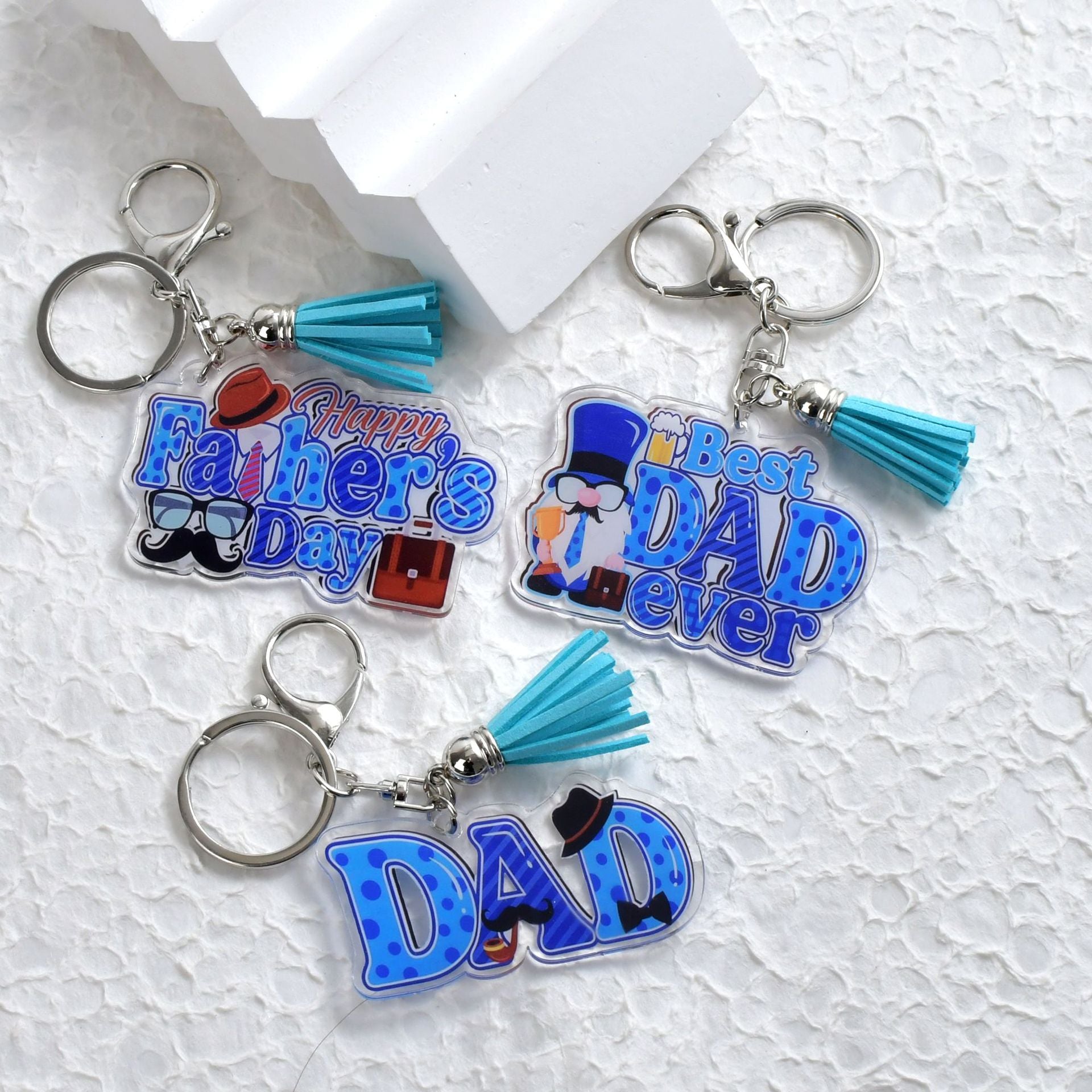 Wholesale Best Dad Letter Father's Day Gift Keychain