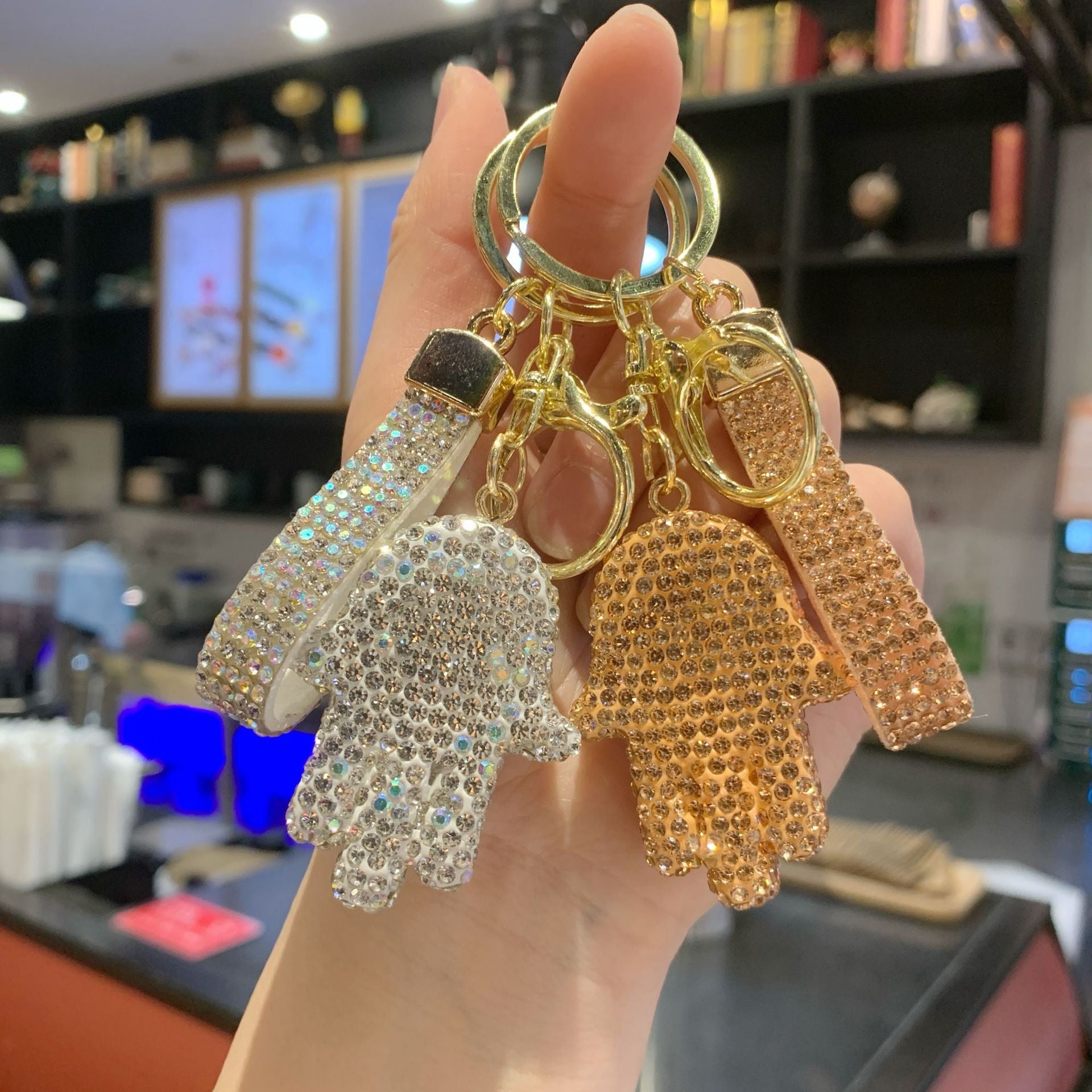 Wholesale Clay Full Drill Demon Eye Keychain