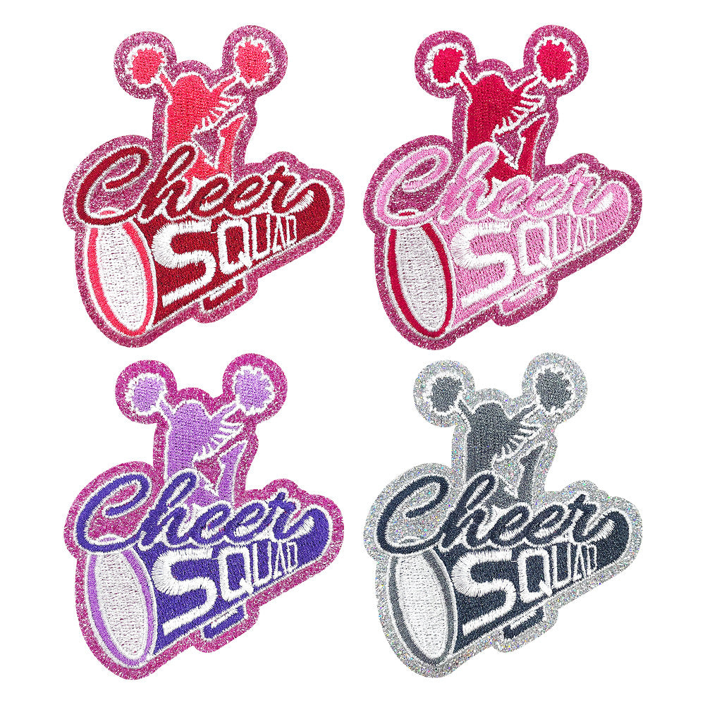Wholesale Embroidered Sequin Cheer Squad Patch DIY Sporty Decorative Accent For Coats Everyday Use