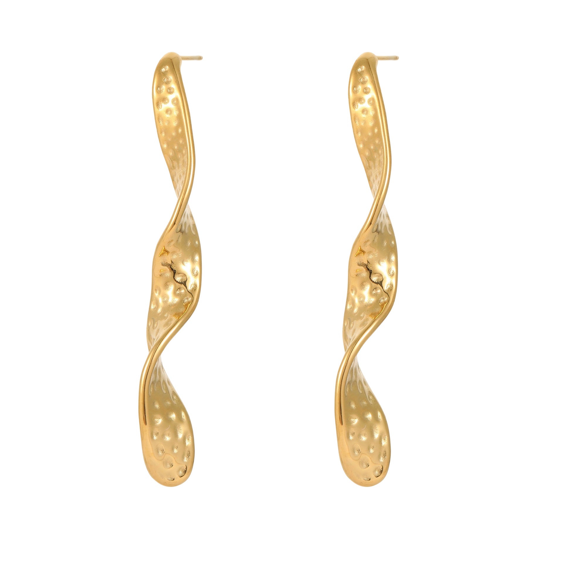 Wholesale Golden distortion Stainless Steel Earrings