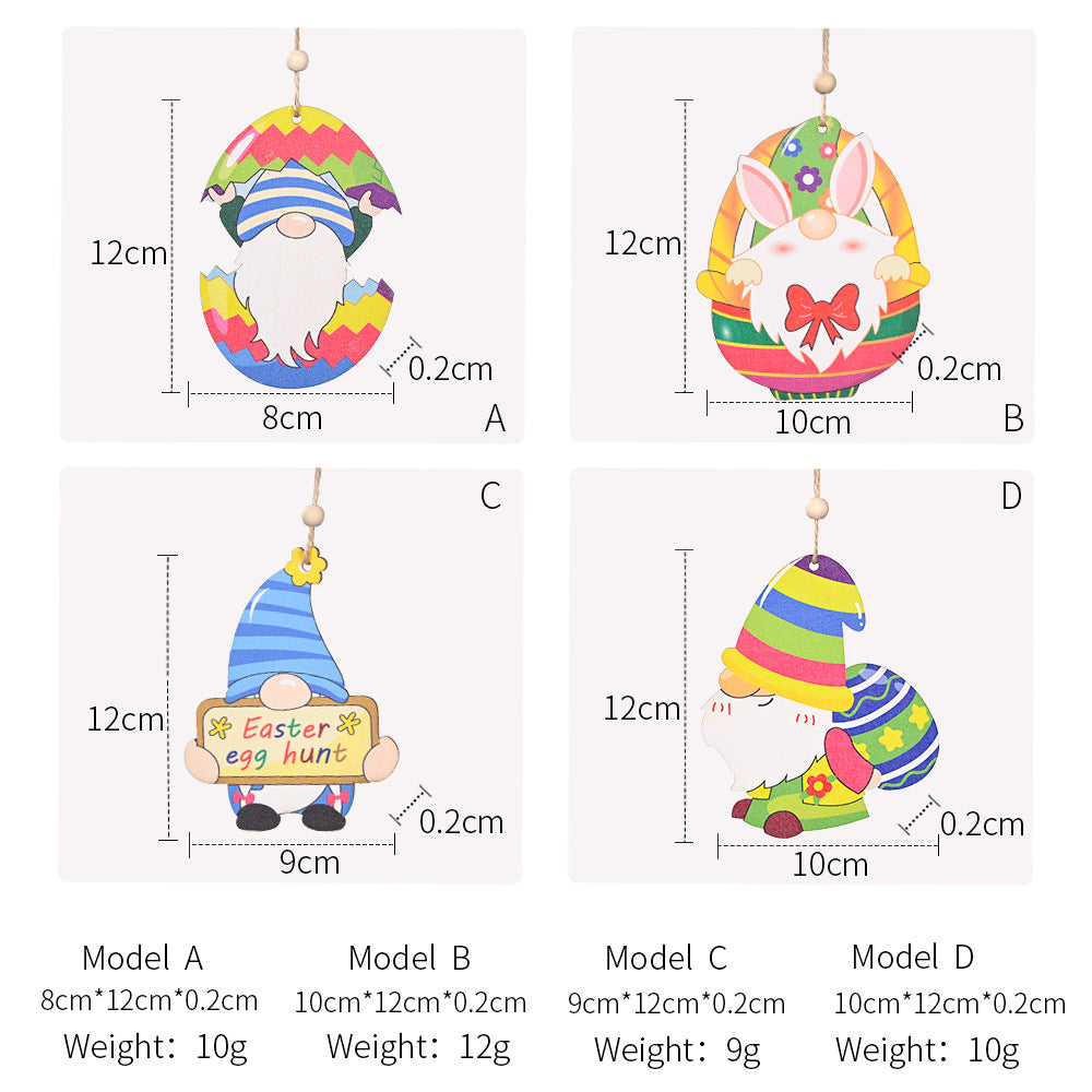 Wholesale of Easter Wooden Painted Printed Decorations