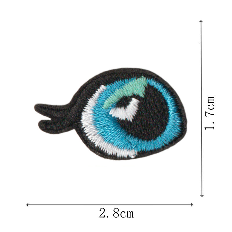 Wholesale Embroidered Cartoon Eye Patches Iron On DIY Decorative Accent For Towels Clothing Craft Supply