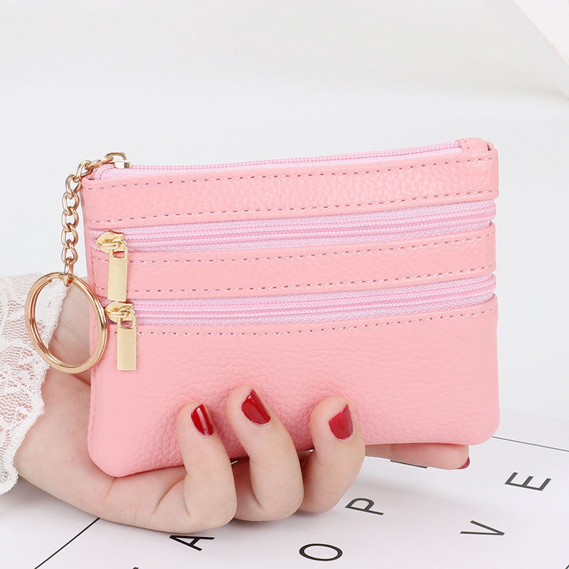 Wholesale PU Short Zipper Zero Wallet