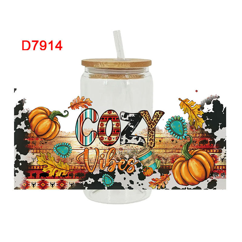 Wholesale Cute Pumpkin Series 16oz Cup UV DTF Wraps