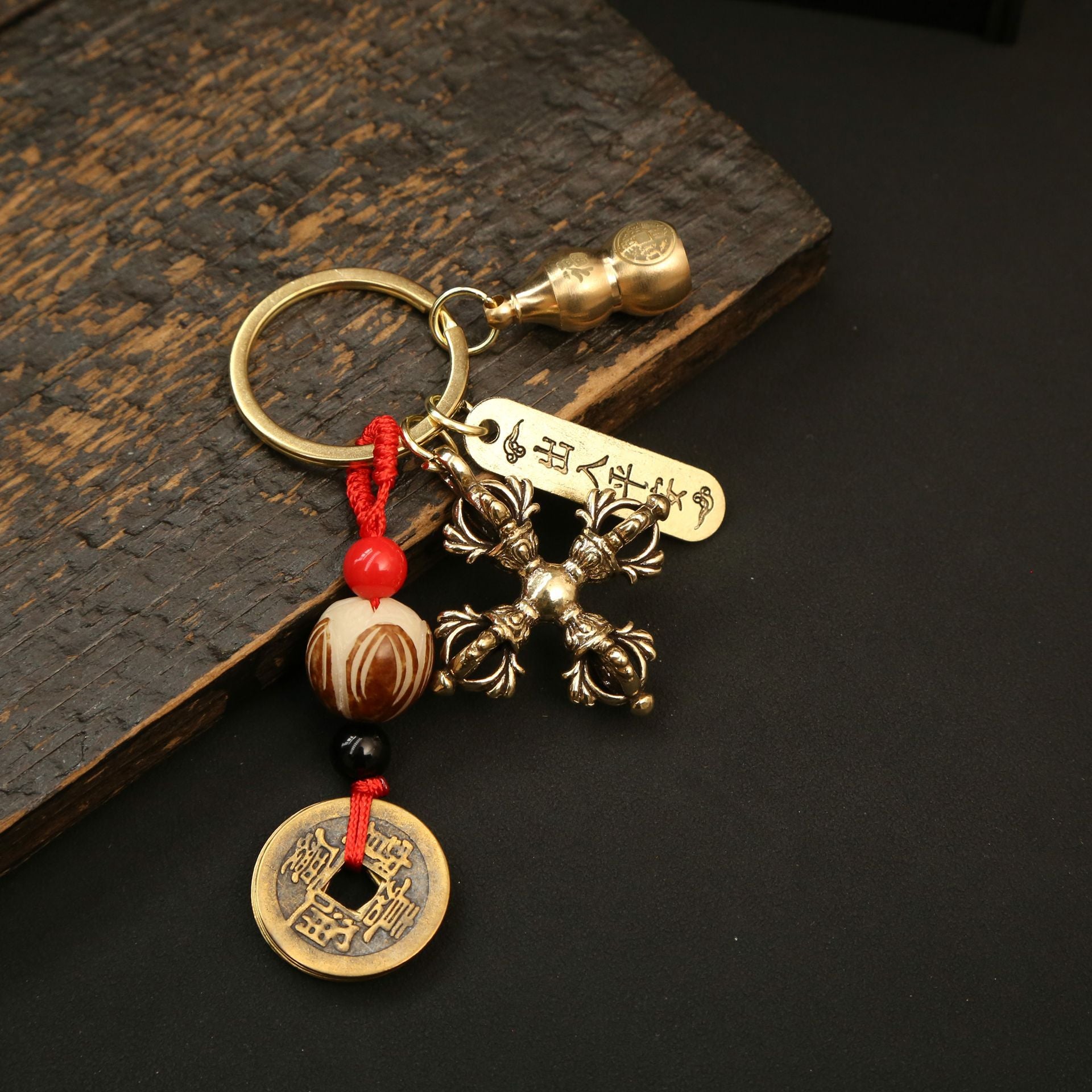 Wholesale Brass Cross Lotus Vajra Pendant Copper Craftsmanship