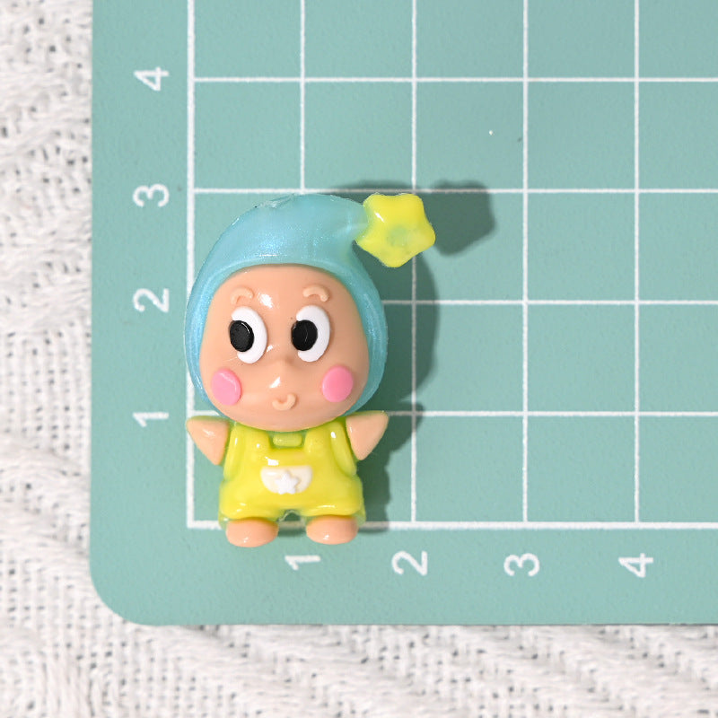 Wholesale 5pcs/pack DIY Cartoon Rubber Bead Plush Toy Keychain OLY Exclusive