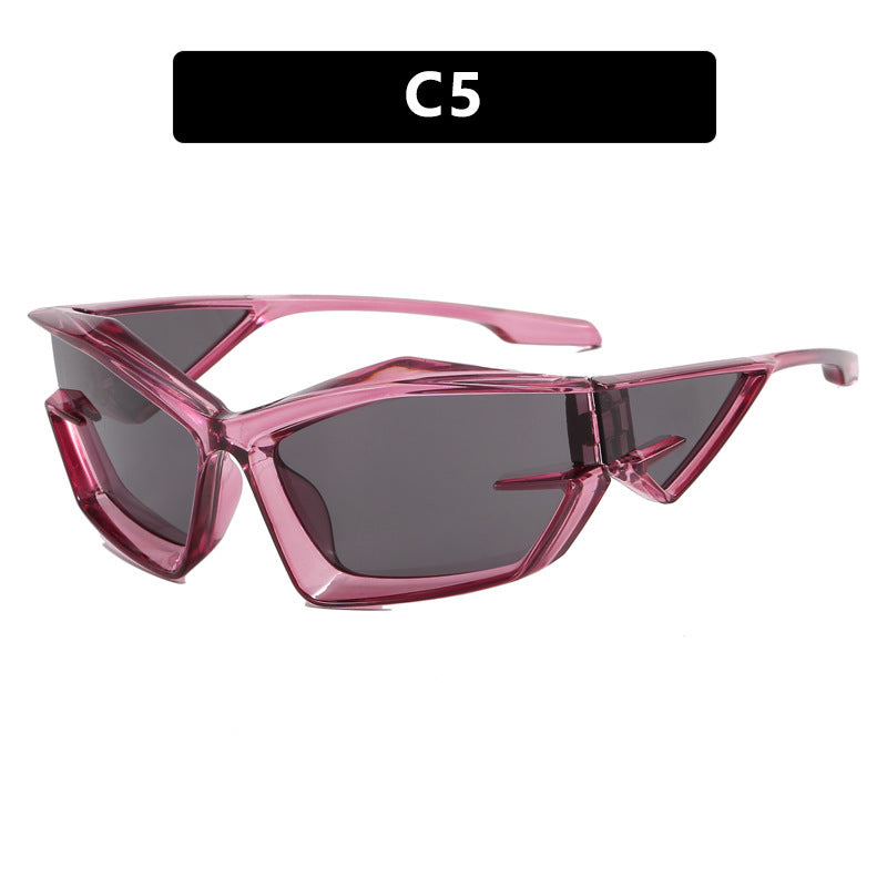 Gafas de sol de PC de protección UV de tecnología futura y2k de Future Sense.