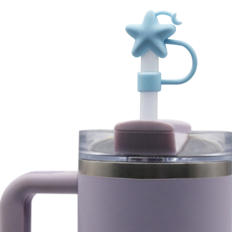 Wholesale 3pcs PVC 3D cartoon 8-10mm environmentally friendly straw cap