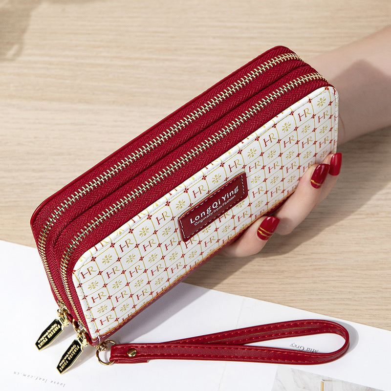 Wholesale Long Letter Double Zipper Large Capacity PU Women's Wallet