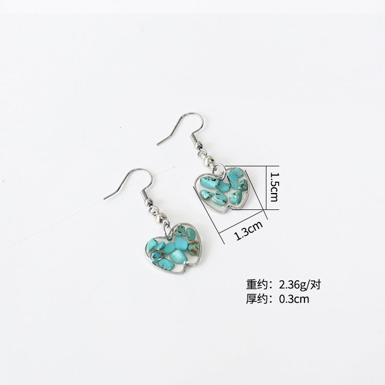 Wholesale 10pcs Creative New Style 925 Silver Turquoise Earrings