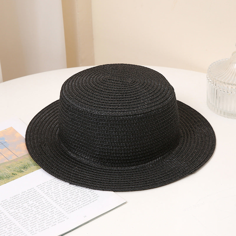 Wholesale Flat Top Sunscreen Foldable Straw Woven Hats