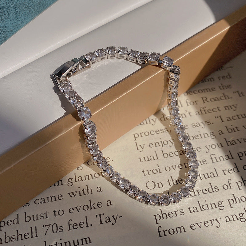 Wholesale hip hop trendy light luxury full diamond bracelet for women