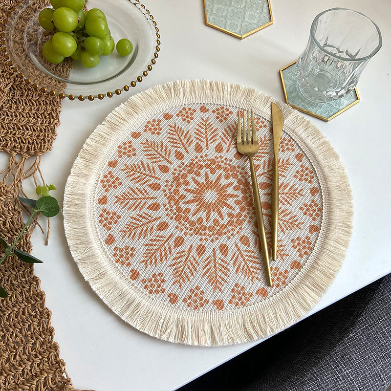Wholesale Boho Woven Cotton Anti-scalding Placemats