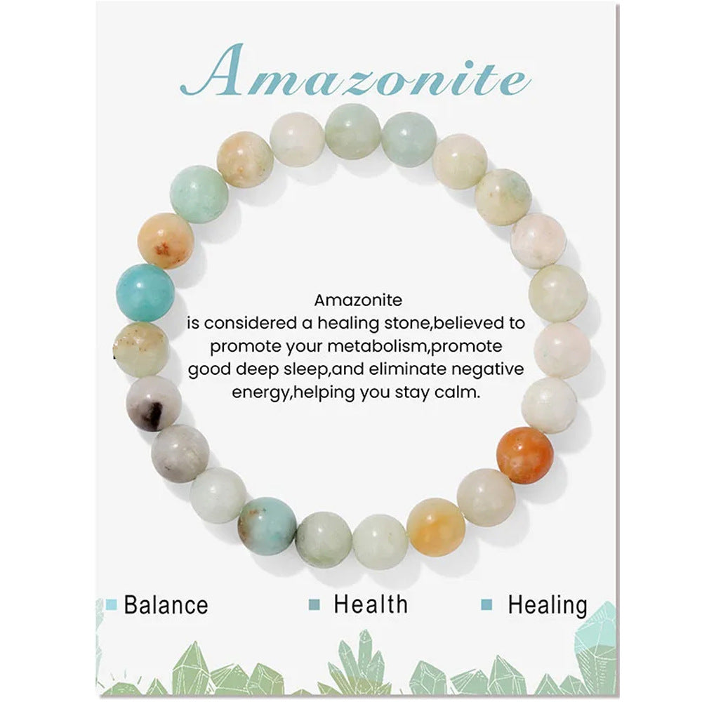 Wholesale Handmade Natural Stone Stretch Bracelet With 8Mm Green Chalcedony Quartz And Tiger Eye Beads Trendy Unisex Jewelry Accessory