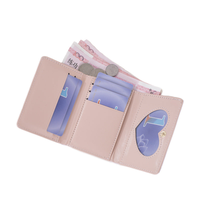 Wholesale Short Pu Cartoon Cute Ladies Coin Purse with Multiple Card Slots