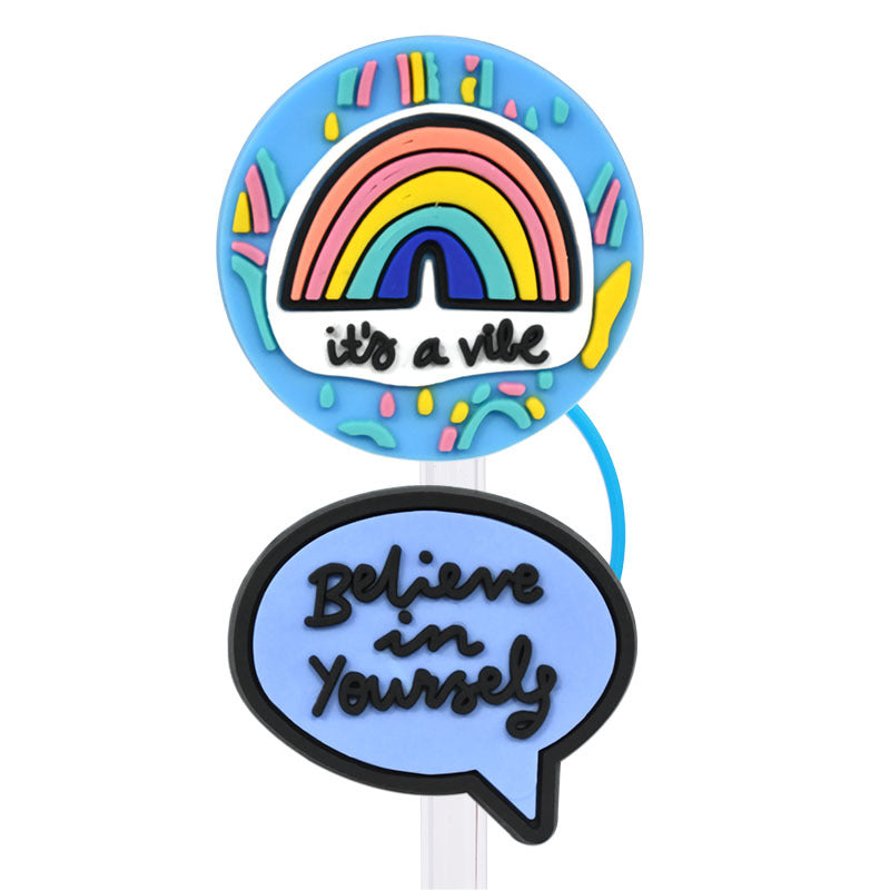 Wholesale  Random 100pcs/pack    Internet celebrity straw cap dustproof straw cover   Straw Tube Cap