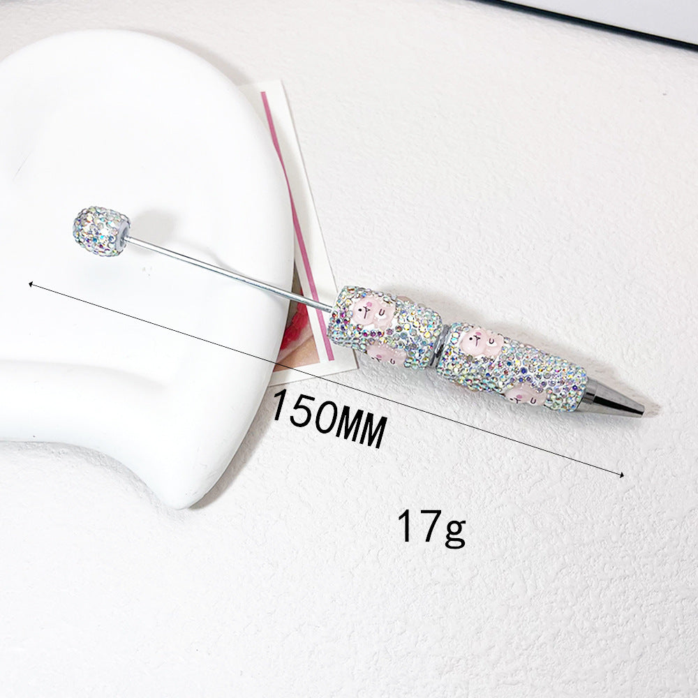 Wholesale  5pcs Fruit Cartoon Cute Full Diamond Fancy Beadable Pens