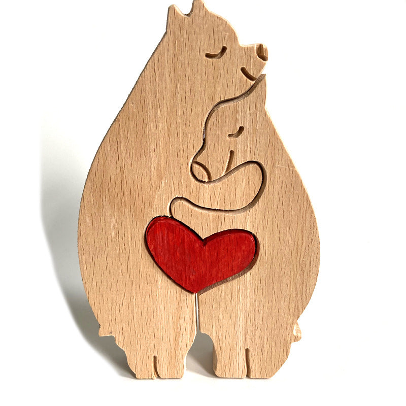 Wholesale of Mother's Day Animal Family Wooden Ornaments
