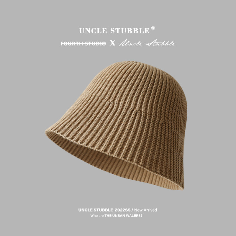Wholesale Solid Color Woven Knitted Bucket Hat