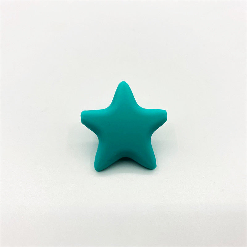 Wholesale10PCS  Pentagram DIY Silicone Beads