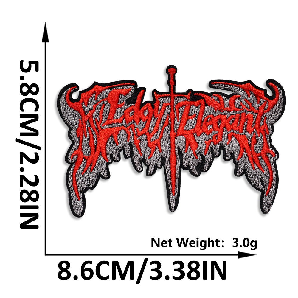 Wholesale Gothic Butterfly English Letter Iron On Embroidery Patch Chic Fashion Accessory For Everyday Use
