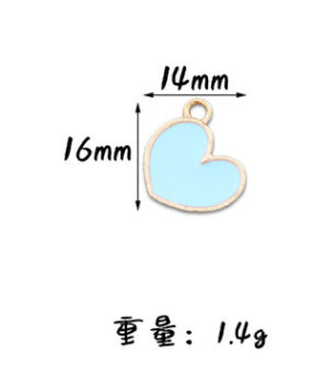 Wholesale 10pcs Cute Refueling Duck Love DIY Alloy Oil Drop Pendant Earring Keychain Pendant
