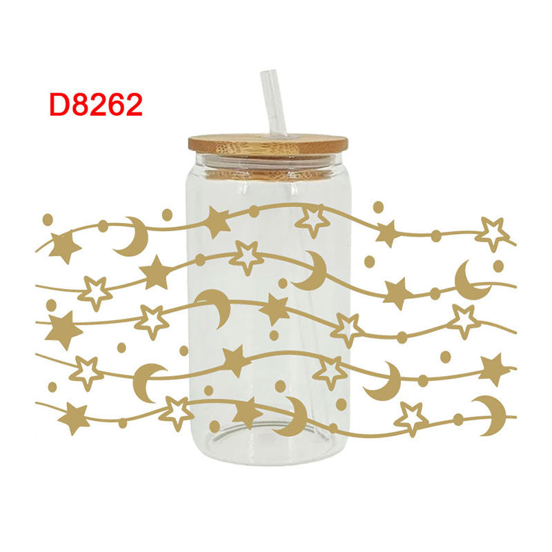 Wholesale Sun Moon Star Cluster Case 16oz Cup UV DTF Wraps