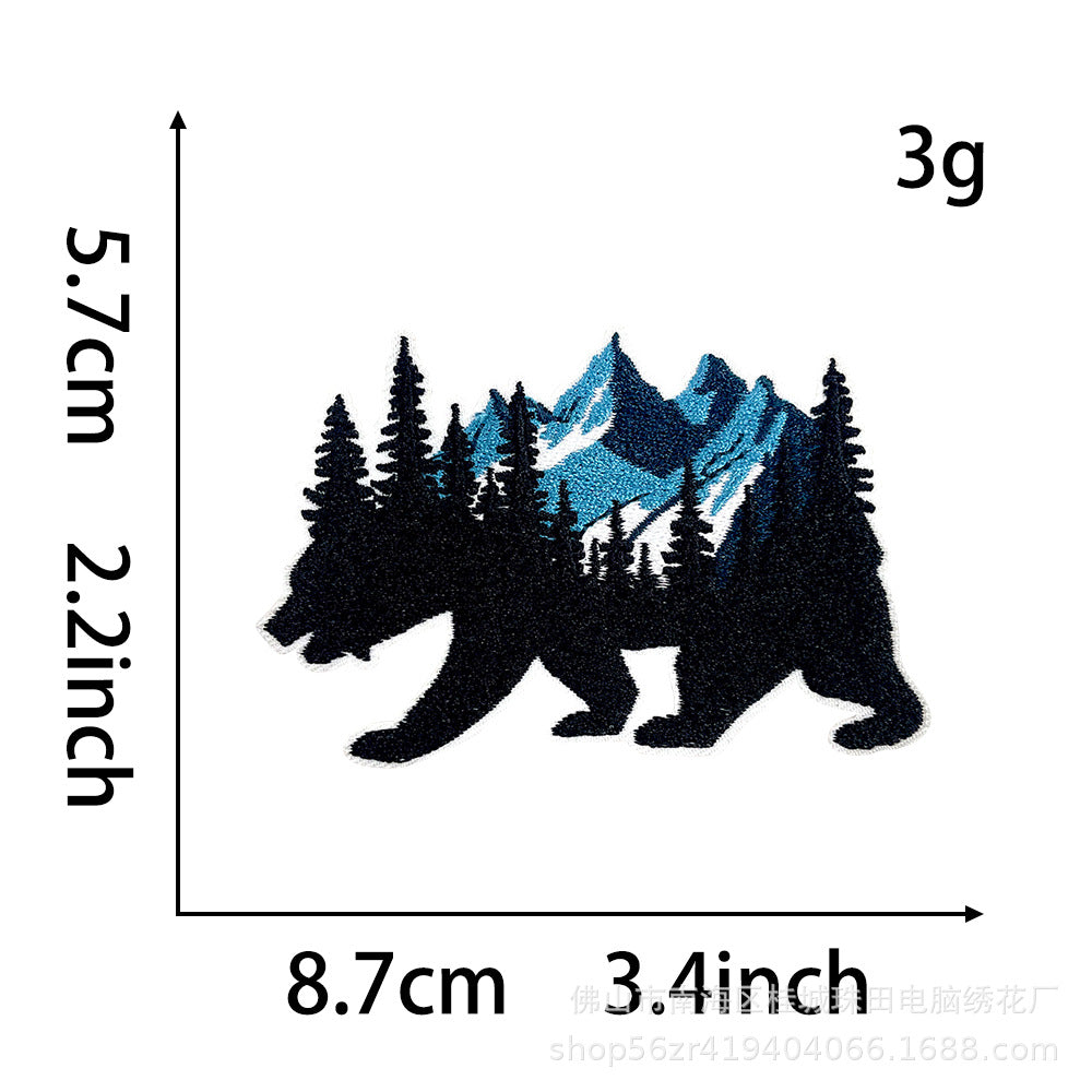 Wholesale Trendy Polyester Embroidered Patches Iron On Heat Transfer Applique For Outdoor Hiking Clothing DIY Accessory