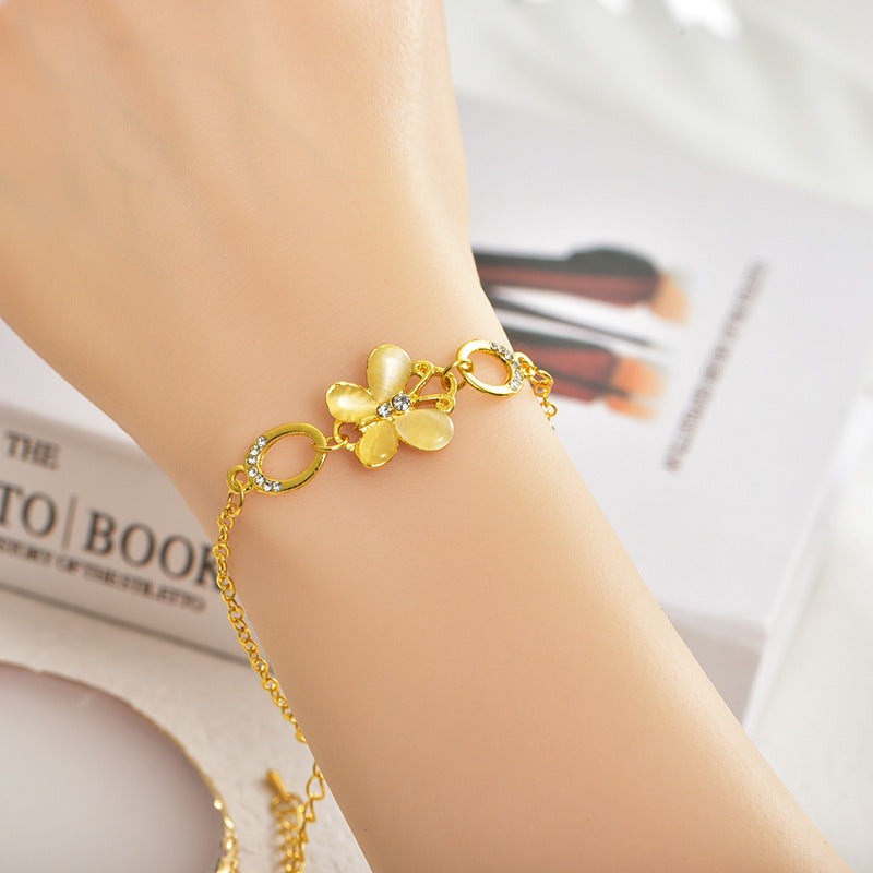 Wholesale Flower Butterfly Alloy Bracelet