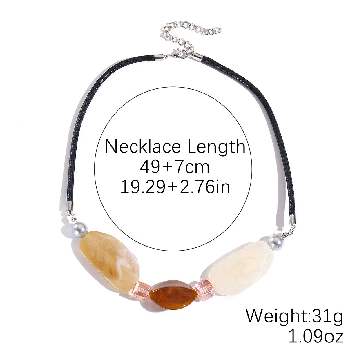 Wholesale Bohemian-style acrylic beaded necklace