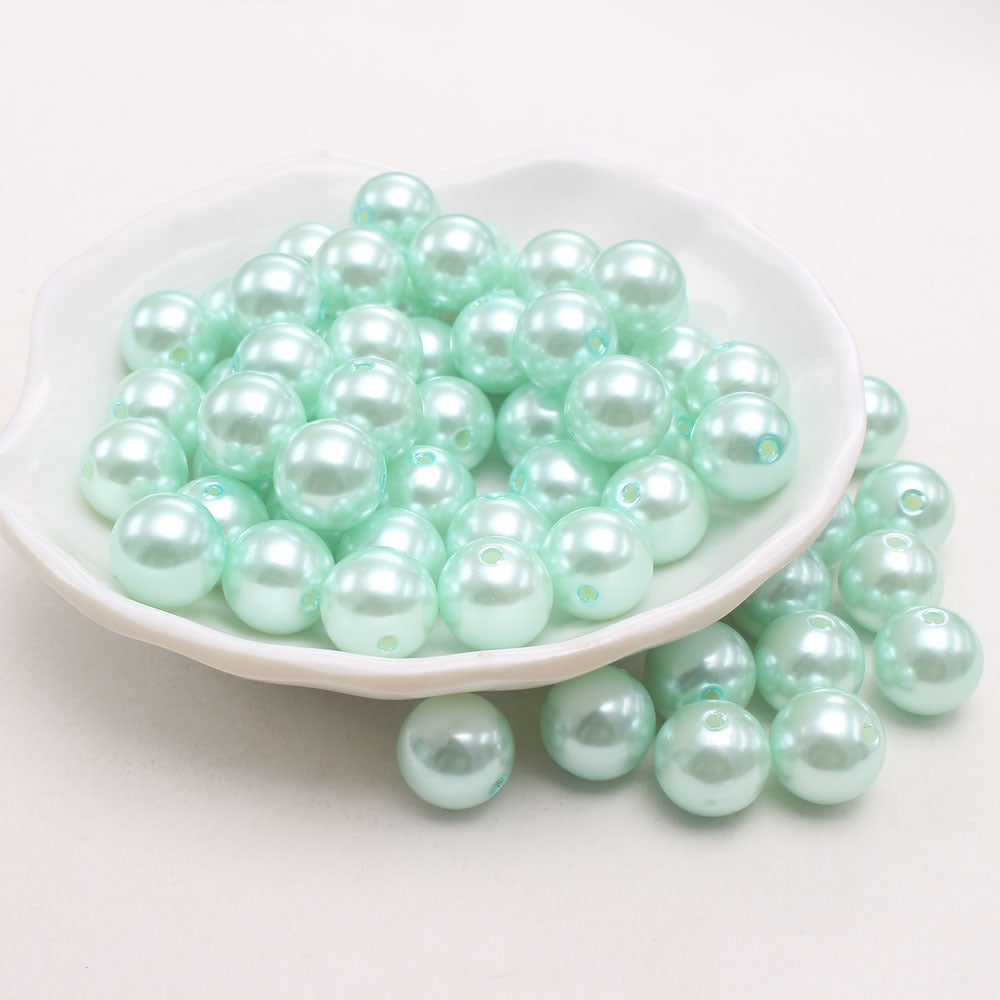 Wholesale 6-30MM A54 Light Aqua Blue ABS Imitation Pearl DIY Loose Beads