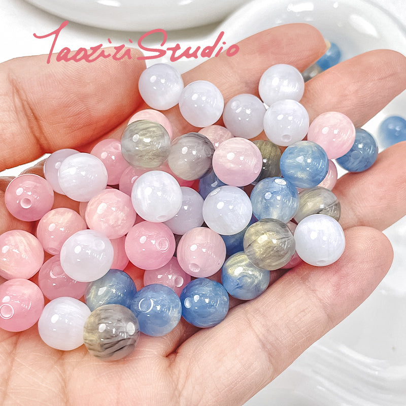 Wholesale 300pcs Dream Girl Starry Sky Streamer Round Beads