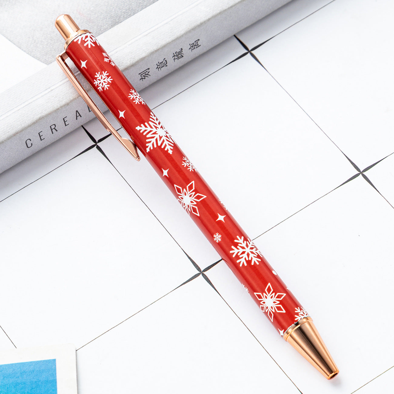 Wholesale 2pcs Pens Cartoon Creative Christmas Series Push Ballpoint Pen