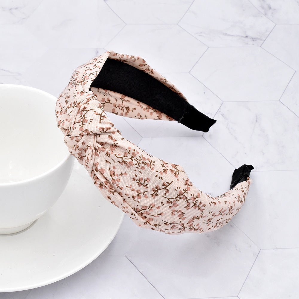 Wholesale Vintage Small Floral Wide Fabric Headband