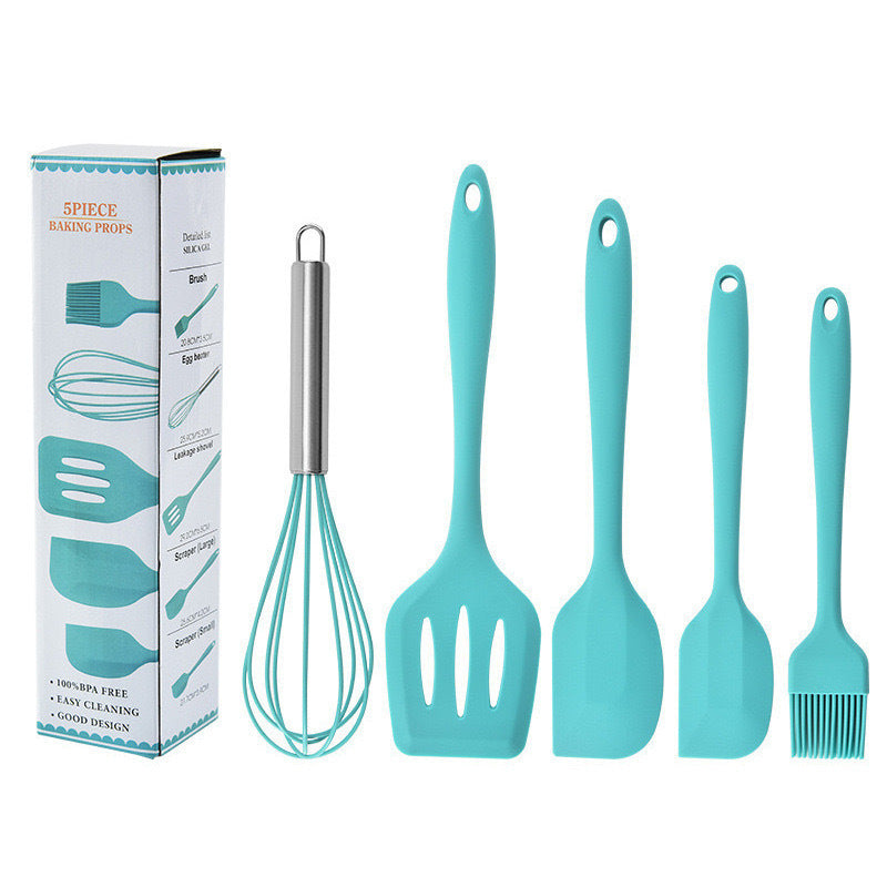 Wholesale silicone kitchenware five piece set