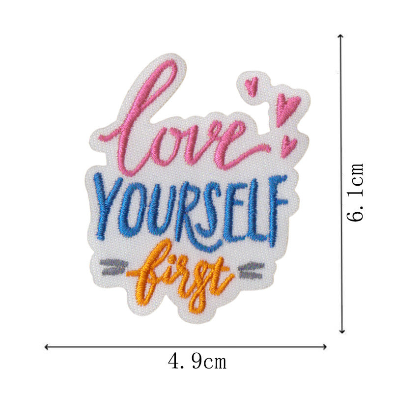Wholesale Inspirational quotes letter embroidery DIY patches