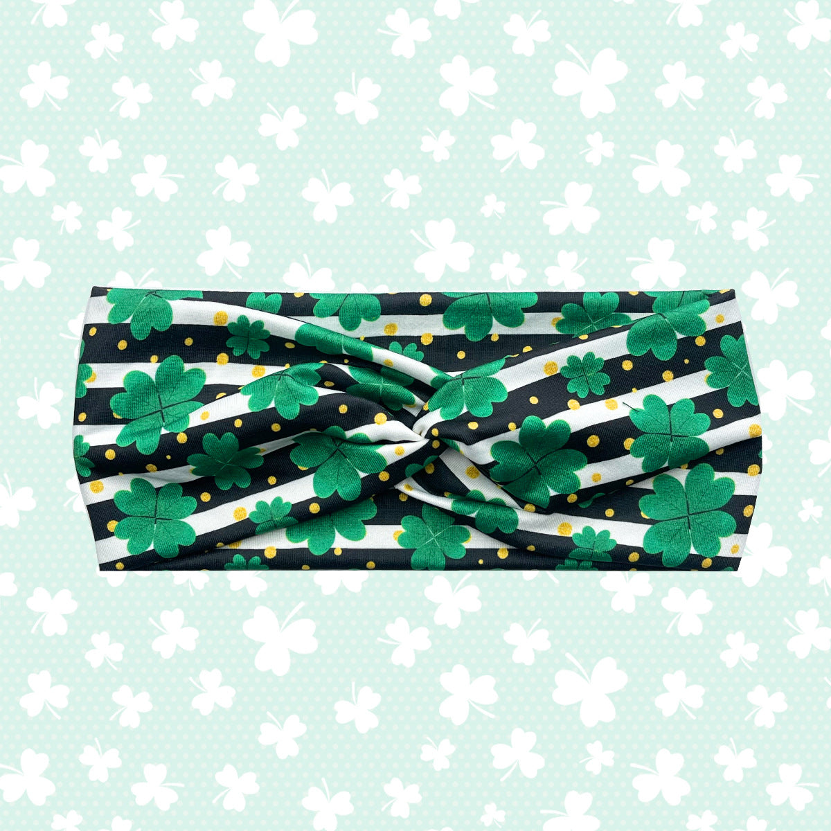 Wholesale St.  Patrick' s print cross clover elastic headband