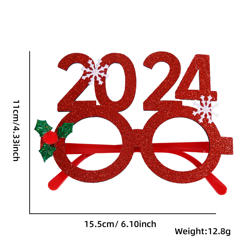 Wholesale Christmas Glasses Children's Party Decorations Christmas Decorations Photo Props Elk Glasses Frame