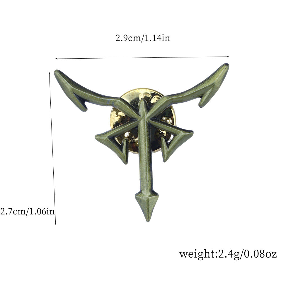 Wholesale Game Peripherals  Brooch Parasite Larvae Metal Brooch