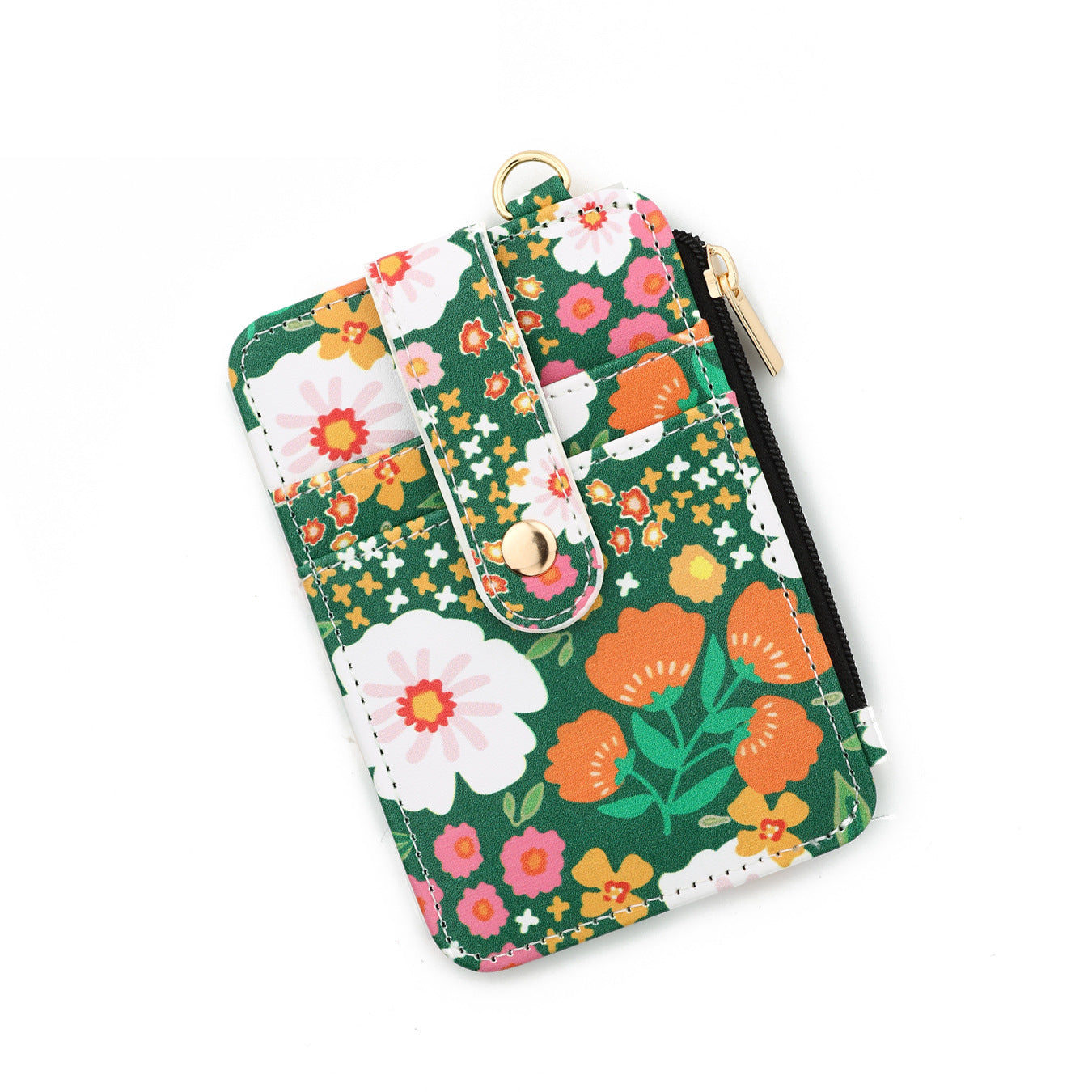 Wholesale Printed folded zipper style colorful floral coin purse
