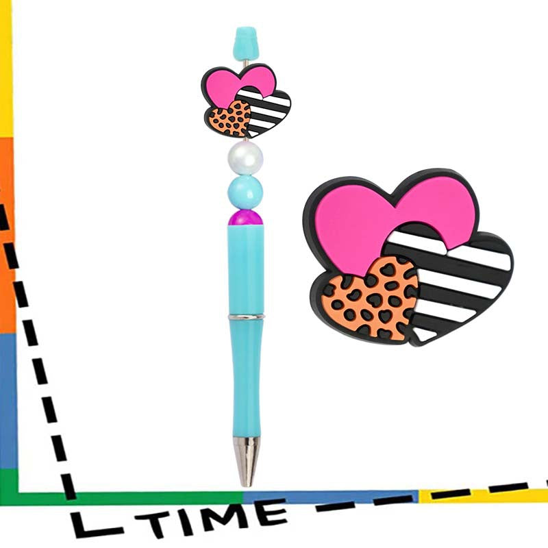 Wholesale Random 100pcs Valentine' s Day Heart Flower Series Focal Beads