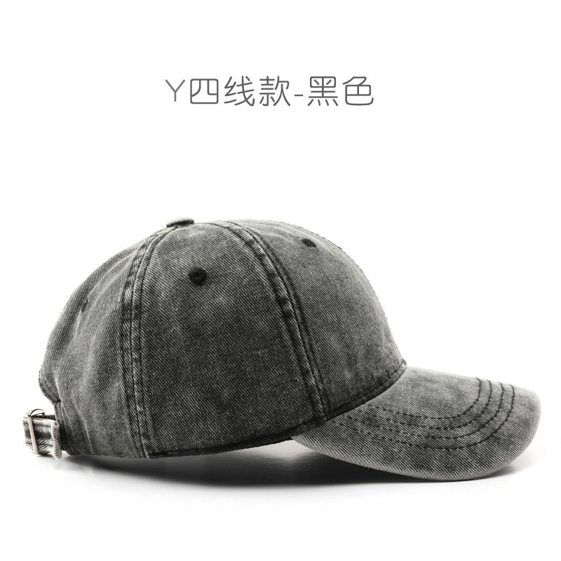 Wholesale Autumn/Winter Personalized Retro Solid Color Light Plate Denim Outdoor Sunshade Duck Tongue Hat