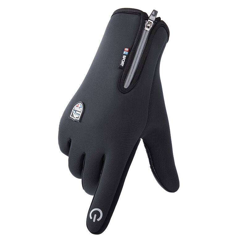 Wholesale Winter Touch Screen Zipper Waterproof Cycling Outdoor Training Non-slip Sports Gloves