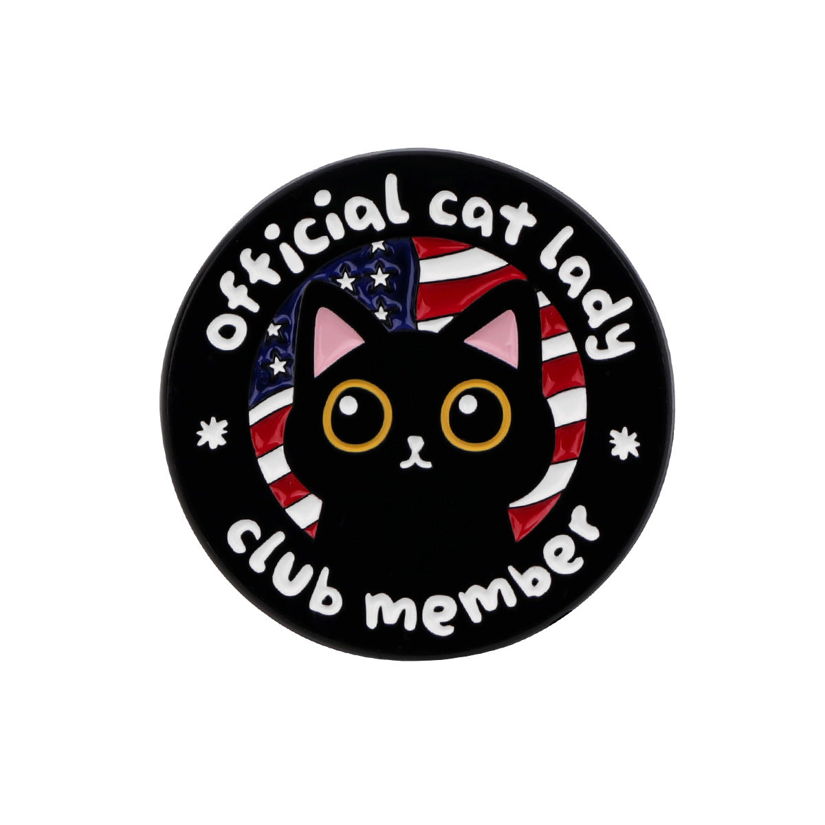 Wholesale Cute Black Cat Brooch Cartoon Metal Badge Clothing Brooch Accessories