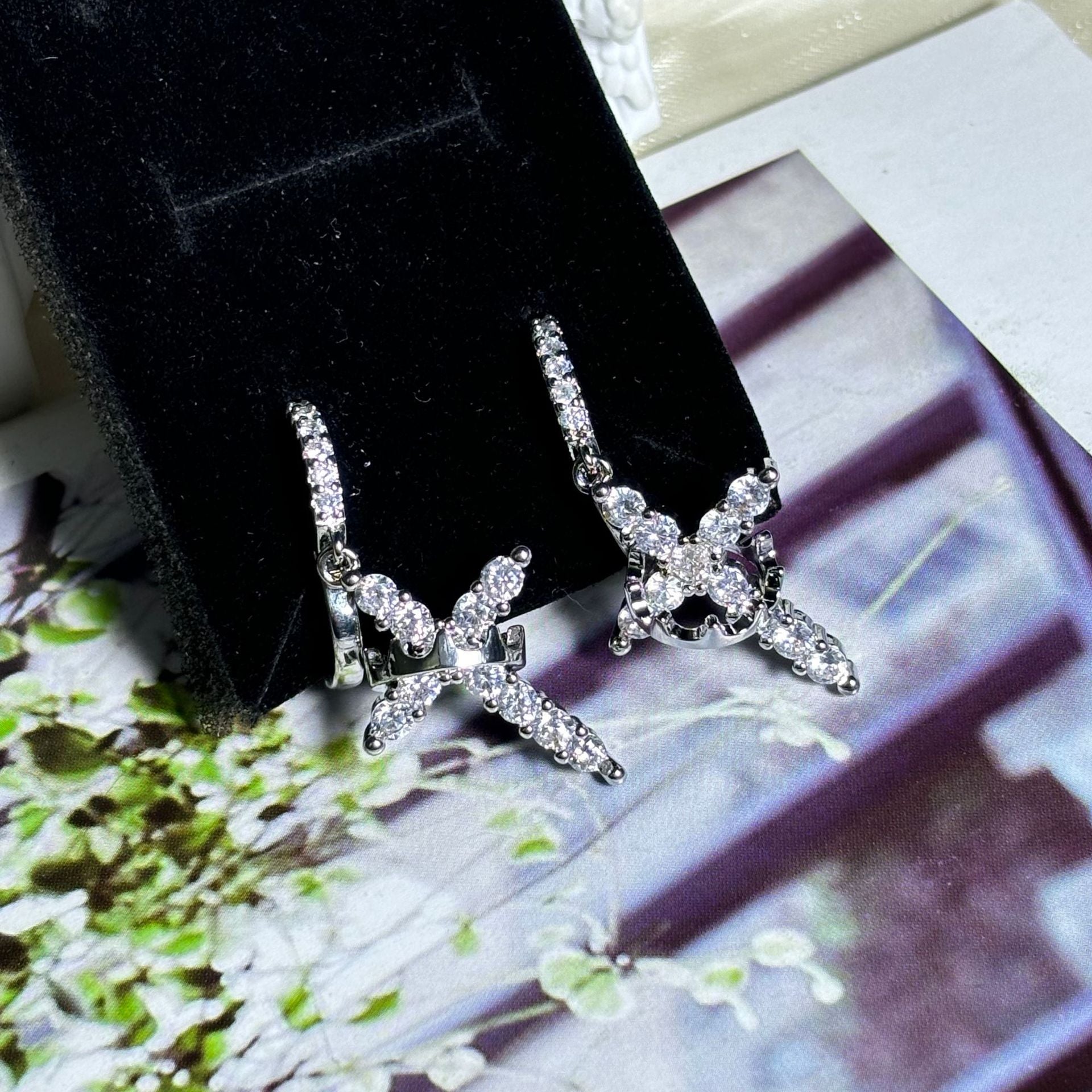 Wholesale Full Diamond Rotating Crown Cross Pendant Necklace